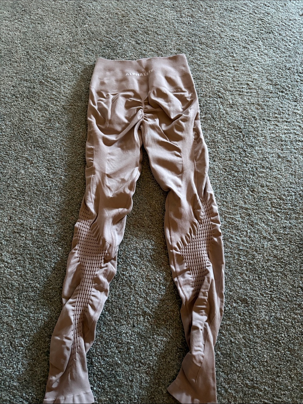 Alphalete Dusty Rose Ruched Seamless Leggings